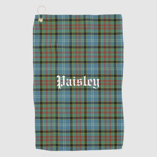 Scotland Paisley District Tartan Gepersonaliseerd Golfhanddoek (Voorkant)