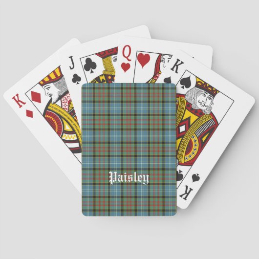 Scotland Paisley District Tartan Gepersonaliseerd Pokerkaarten (Achterkant)