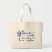 Scotland Quote, Sir William Wallace, Thistle Grote Tote Bag (Voorkant)