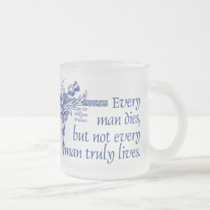 Scotland Quote, Sir William Wallace, Thistle Matglas Koffiemok