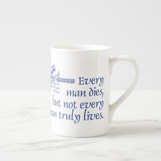 Scotland Quote, Sir William Wallace, Thistle Porselein Kop (Rechts)