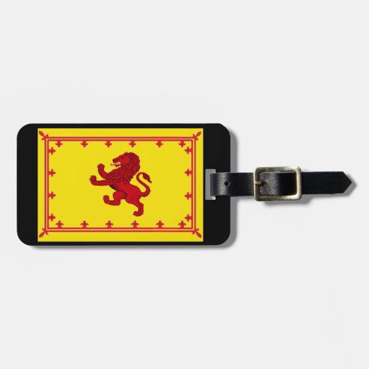 Scotland Rampant lion/Ancient flag Yellow Bagagelabel (Voorkant horizontaal)