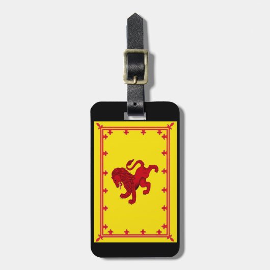 Scotland Rampant lion/Ancient flag Yellow Bagagelabel (Voorkant verticaal)