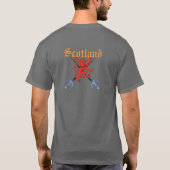 Scotland Rampant Lion Cross Swords T-shirt Geperso (Achterkant)