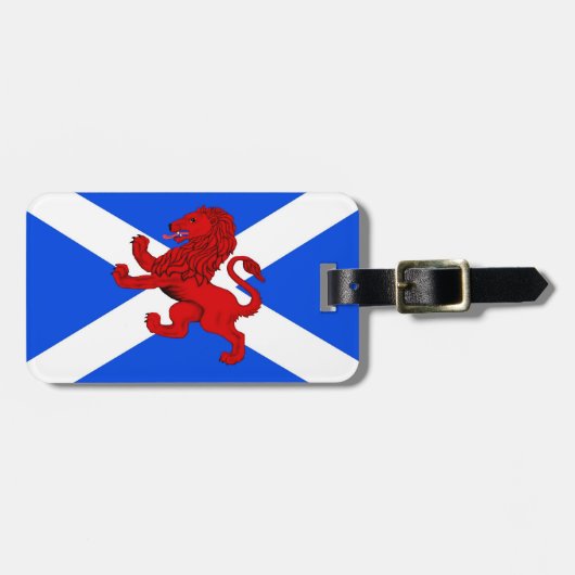 Scotland Rampant lion/Saint Andrew's vlag embleem Bagagelabel (Voorkant horizontaal)