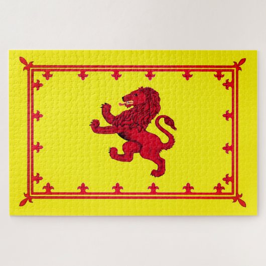 Scotland red Rampant Lion flag/shield/1014 part Legpuzzel (Horizontaal)