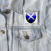 Scotland Retro Glass Vierkante Button 5,1 Cm (In situ)