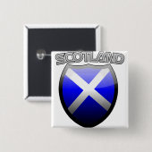 Scotland Retro Glass Vierkante Button 5,1 Cm (Voorkant /achterkant)