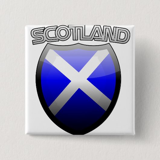 Scotland Retro Glass Vierkante Button 5,1 Cm (Voorkant)