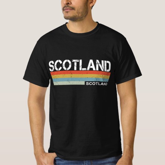 Scotland Retro  Stripes T-shirt (Voorkant)