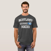 Scotland Rocks  Curling T-shirt (Voorkant volledig)