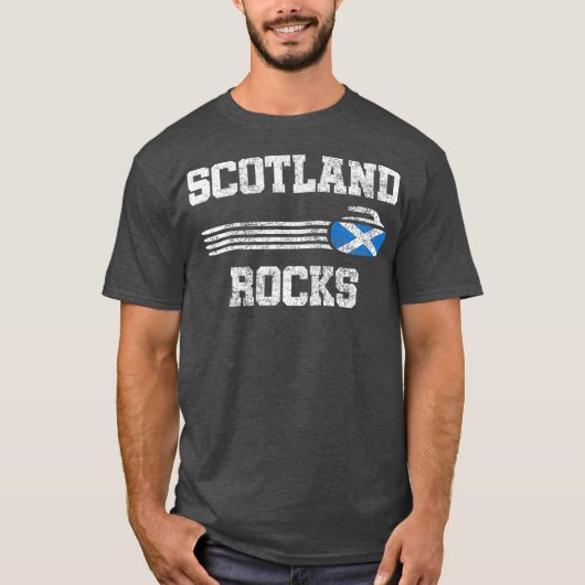 Scotland Rocks  Curling T-shirt (Voorkant)
