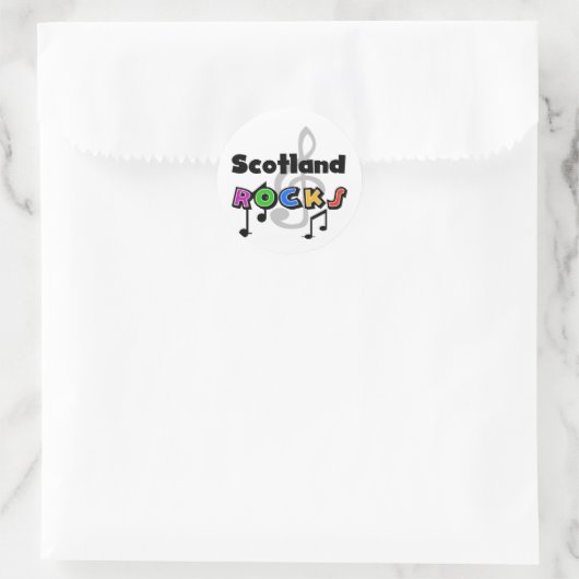 Scotland Rocks Ronde Sticker (Tas)