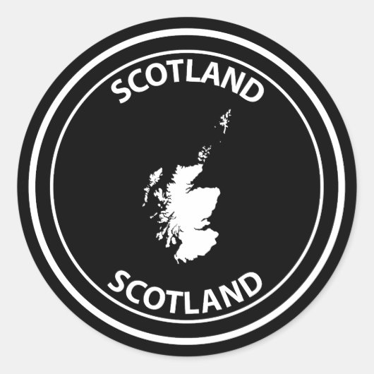 Scotland Ronde Sticker (Voorkant)