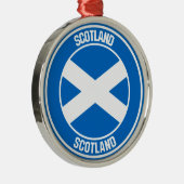 Scotland Round Emblem Metalen Ornament (Rechts)