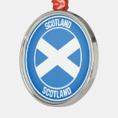 Scotland Round Emblem Metalen Ornament (Links)
