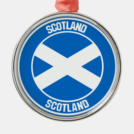 Scotland Round Emblem Metalen Ornament (Voorkant)