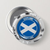 Scotland Round Emblem Ronde Button 7,6 Cm (Voorkant /achterkant)