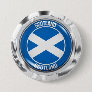 Scotland Round Emblem Ronde Button 7,6 Cm
