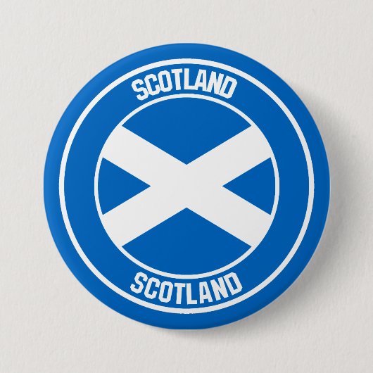 Scotland Round Emblem Ronde Button 7,6 Cm (Voorkant)