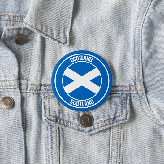 Scotland Round Emblem Ronde Button 7,6 Cm (In situ)