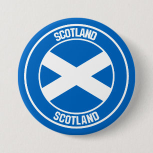 Scotland Round Emblem Ronde Button 7,6 Cm