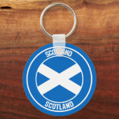 Scotland Round Emblem Sleutelhanger (Voorkant)
