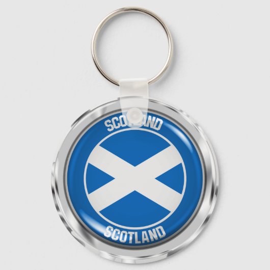 Scotland Round Emblem Sleutelhanger (Voorkant)