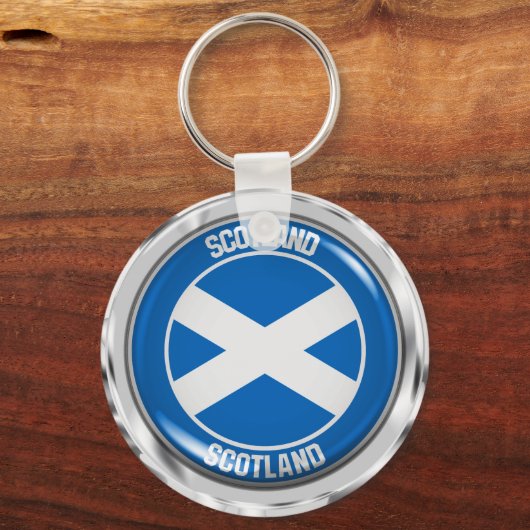 Scotland Round Emblem Sleutelhanger (Voorkant)