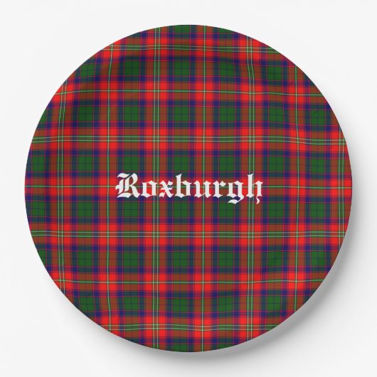 Scotland Roxburgh District Tartan Gepersonaliseerd Papieren Bordje (Voorkant)
