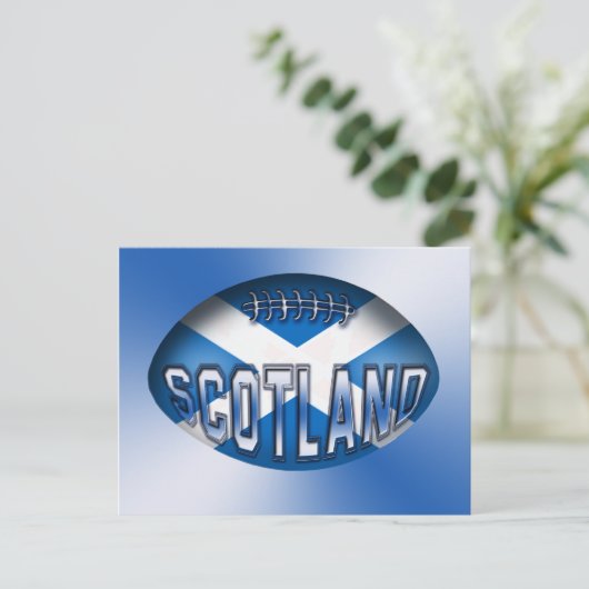Scotland Rugby Ball Briefkaart (Staand voorkant)