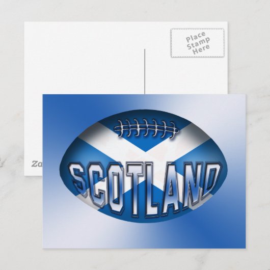 Scotland Rugby Ball Briefkaart (Voorkant / Achterkant)
