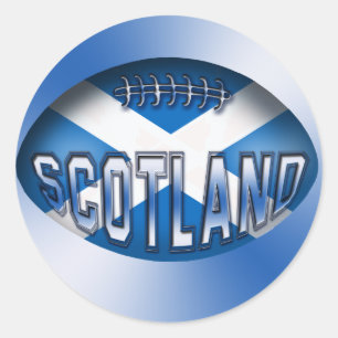 Scotland Rugby Ball Ronde Sticker