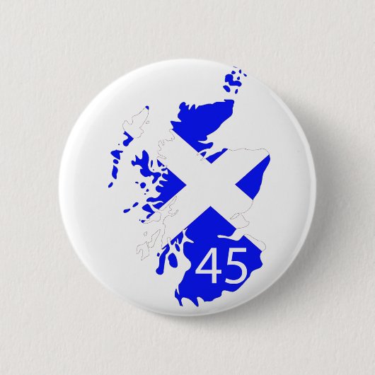 Scotland Saltire Map Ronde Button 5,7 Cm (Voorkant)
