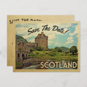 Scotland Save the Date Eilean Donan Castle Aankondigingskaart (Voorkant / Achterkant)