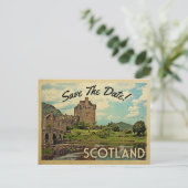 Scotland Save the Date Eilean Donan Castle Aankondigingskaart (Staand voorkant)