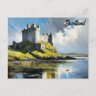 Scotland Scottish Castle Waterverf Reizen Briefkaart