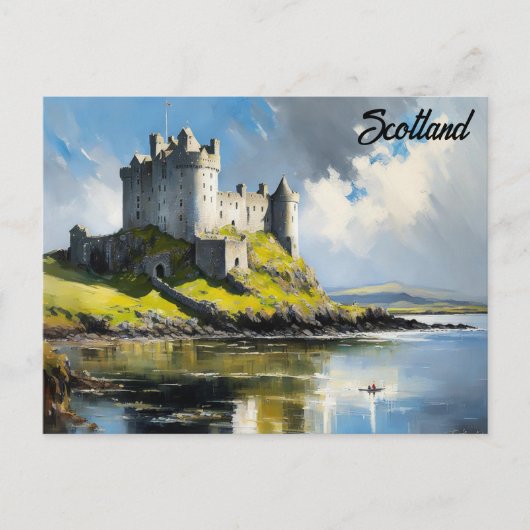 Scotland Scottish Castle Waterverf Reizen Briefkaart (Voorkant)