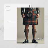 Scotland Scottish Kilt Briefkaart (Voorkant / Achterkant)
