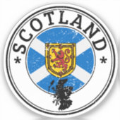 Scotland Seal Sticker Ronde Vlag Voor Laptop Boek. (Voorkant)