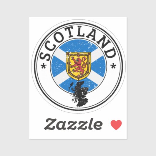 Scotland Seal Sticker Ronde Vlag Voor Laptop Boek. (Vel)