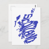 Scotland Silhouette Word Art Briefkaart (Voorkant / Achterkant)