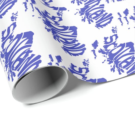 Scotland Silhouette Word Art Cadeaupapier (Rol Hoek)