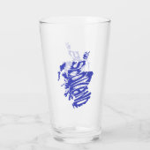 Scotland Silhouette Word Art Glas (Achterkant)