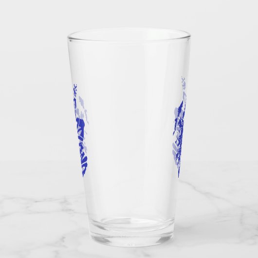 Scotland Silhouette Word Art Glas (Rechts)