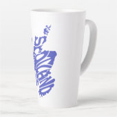 Scotland Silhouette Word Art Latte Mok (Rechterhoek)
