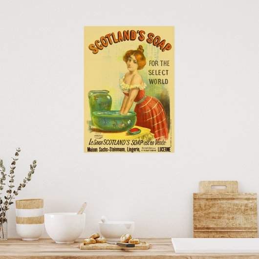 Scotland Soap  Advertisement Poster (Keuken)