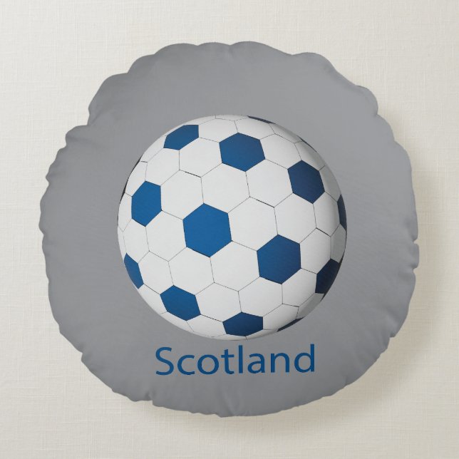 Scotland Soccer Rond Kussen (Voorkant)