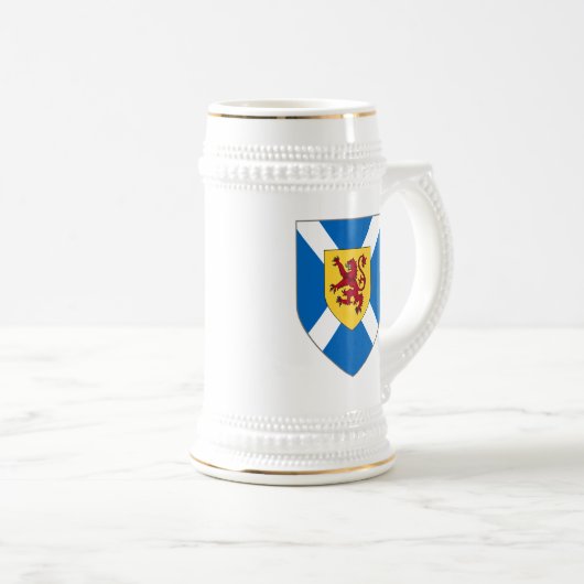 Scotland Stein - Cross & Lion Shield Bierpul (Voorkant rechts)