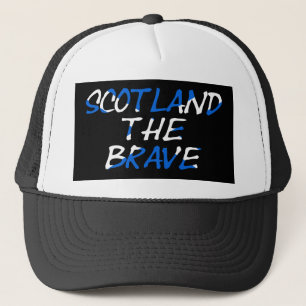 Scotland the Brave on Scottish Flag Trucker Hat cn Pet